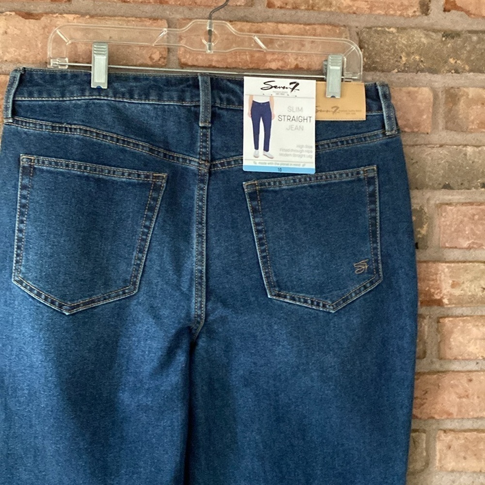 Seven7 Slim Straight Jeans Size 10 NWT - Picture 7 of 11